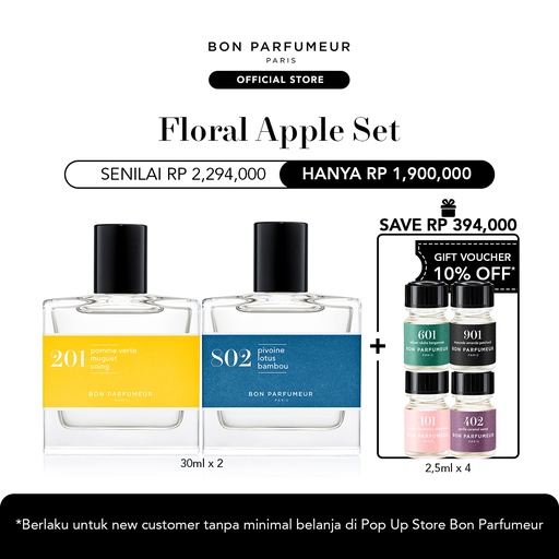 [BPP000381] Floral Apple Set